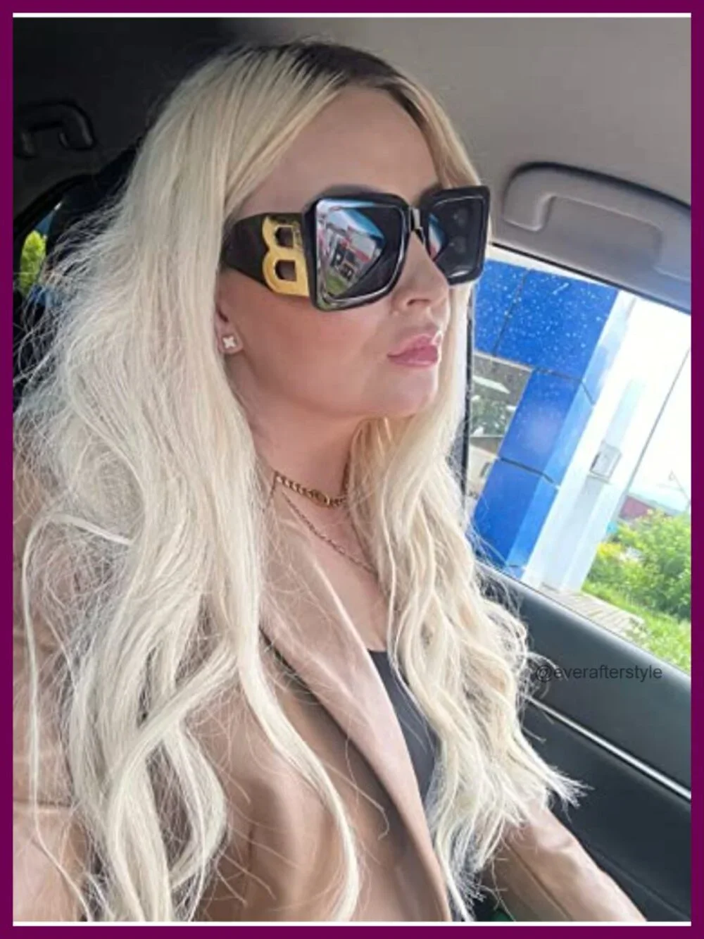 Large Square Sunglasses for Women UV400 Protection Oversized Frame